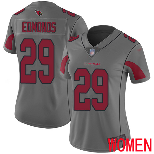 Arizona Cardinals Limited Silver Women Chase Edmonds Jersey NFL Football 29 Inverted Legend